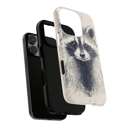 Midnight Mischief: Raccoon Portrait Phone Case for iPhone, Samsung & Pixel
