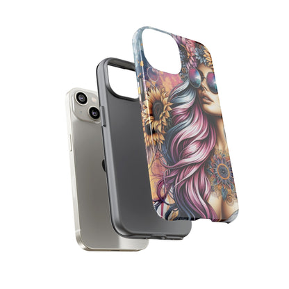 Bohemian Sunflower Queen – Retro Floral Fantasy Mobile Cover