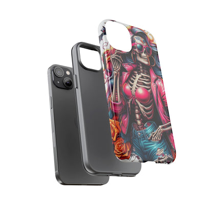Neon Bones – Retro Skeleton & Vibrant Punk Aesthetic Mobile Cover