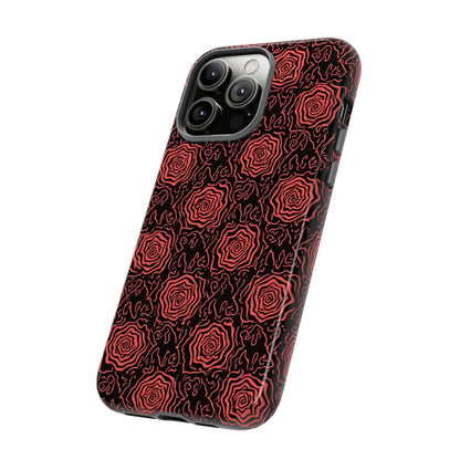 Red roses abstract geometric seamless pattern design