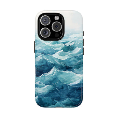 Aqua Drift Watercolor Phone Case for iPhone, google Pixel & Samsung