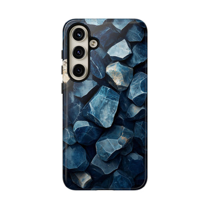 Mystic  Blue Crystals Print Phone Case for iPhone, Google Pixel, Samsung
