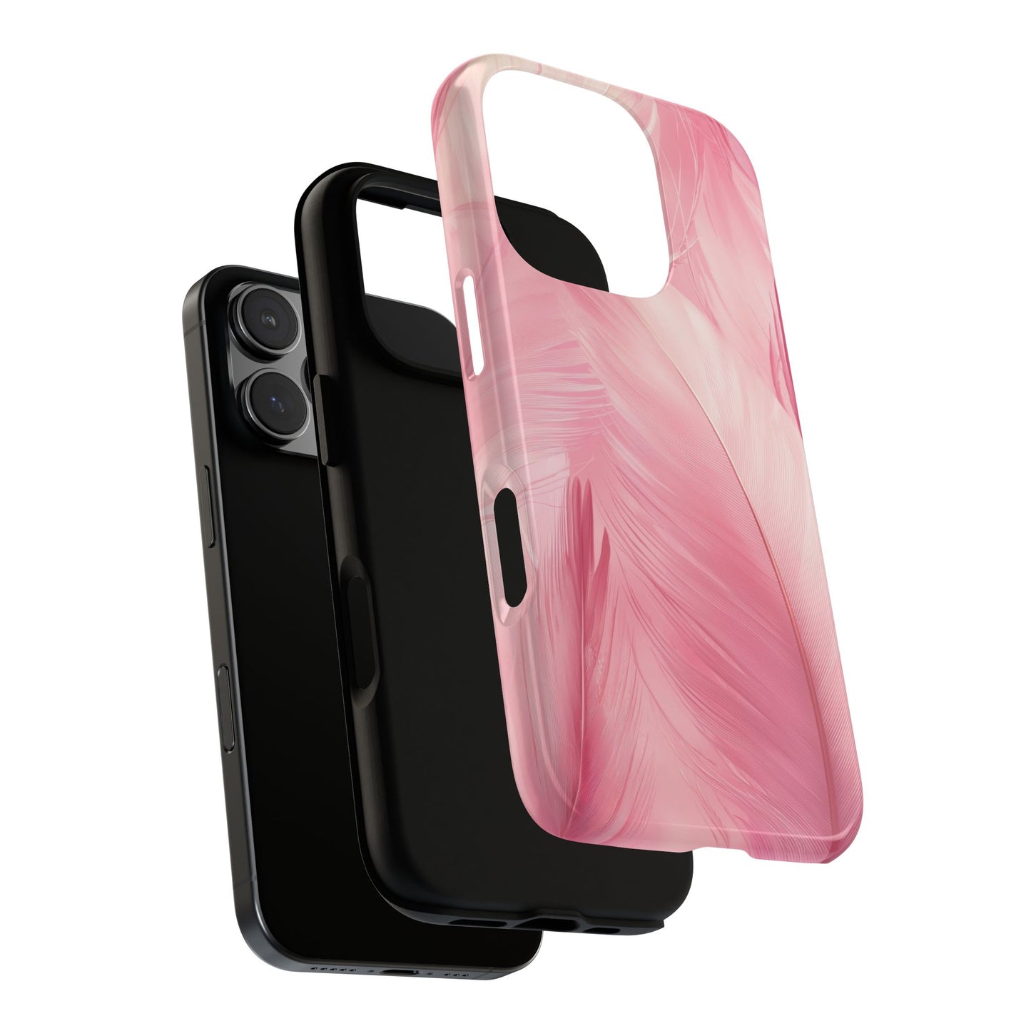 Soft Pink Flamingo Feather Phone Case for iPhone, Samsung & Google Pixel