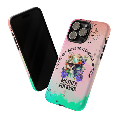 You Are Not Alive to Please Anyone Floral Skull Phone Case Perfect for iPhone, Samsung & Google Pixel, Funny Gift