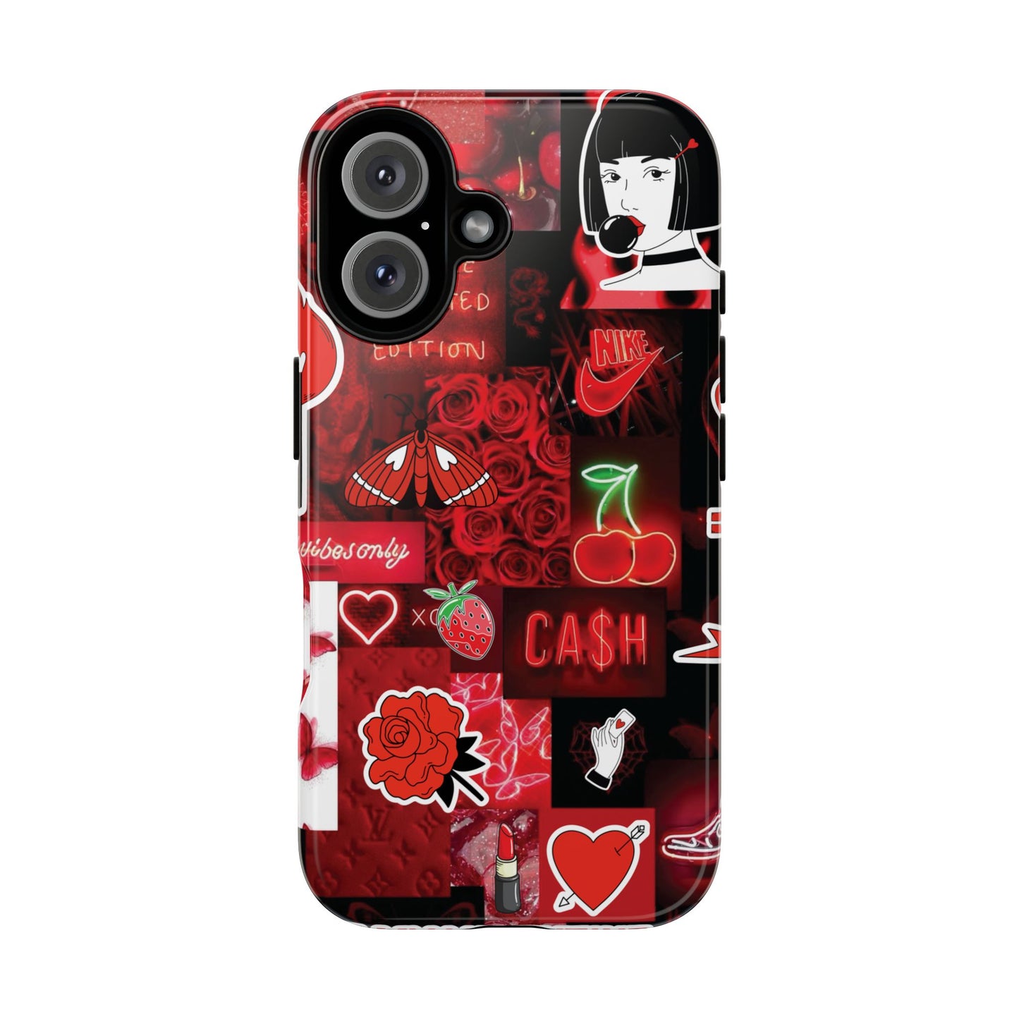Red Pop Art Neon Vibes Phone Case