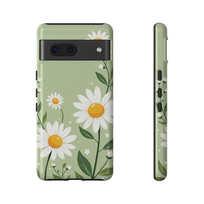 Green Floral Case, Daisy Pattern Design, Iphone Case Design, Perfect Gift For Her
