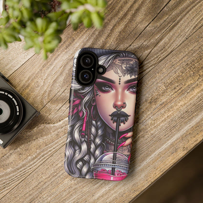 Icy Rebel – Silver Dreads & Edgy Street Chic Mobile Cover
