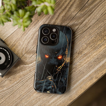 Shadowblade Vengeance | Dark Comic Assassin in the Rain Phone Case for iPhone, Samsung & Pixel