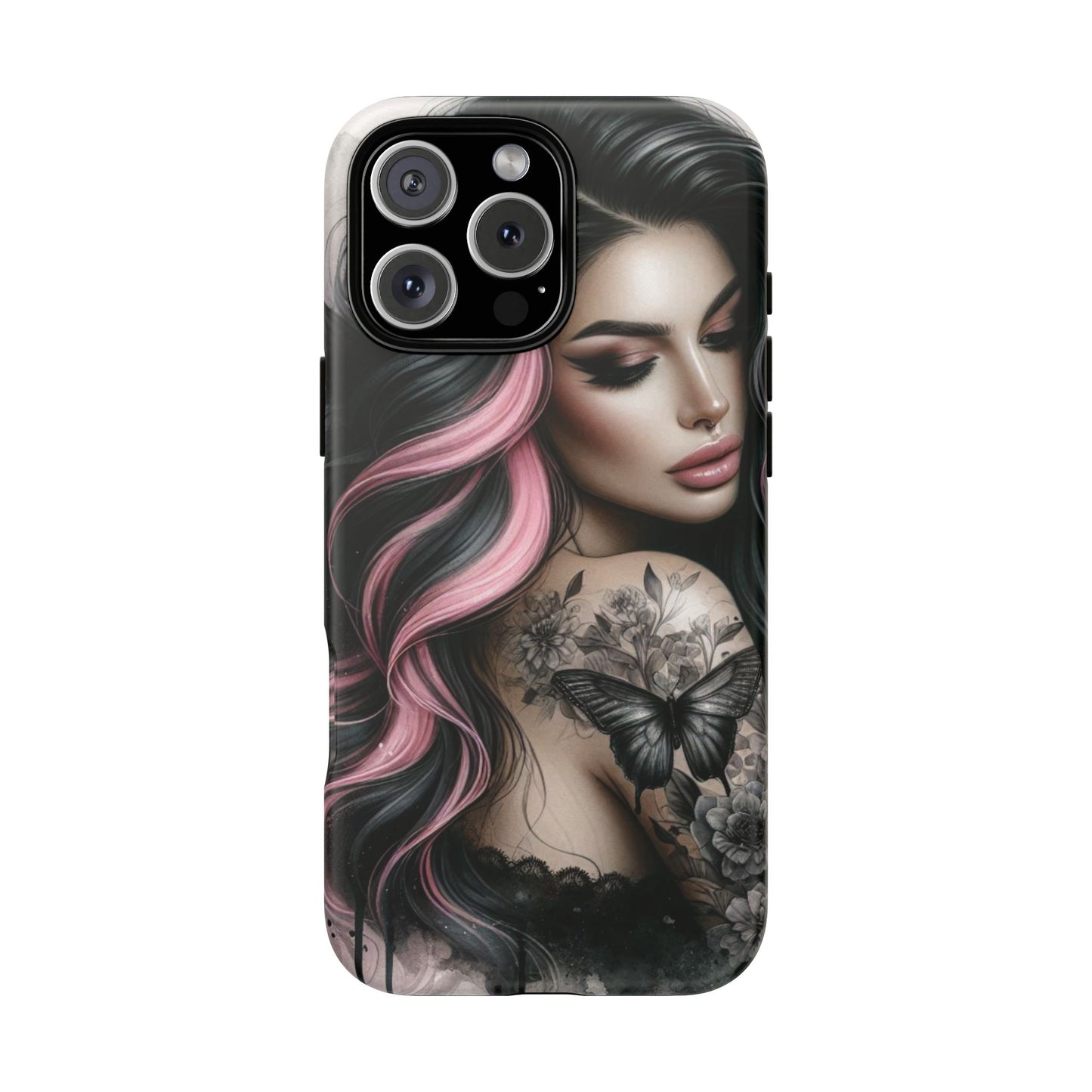 Butterfly Noir – Gothic Beauty & Inked Elegance Mobile Cover