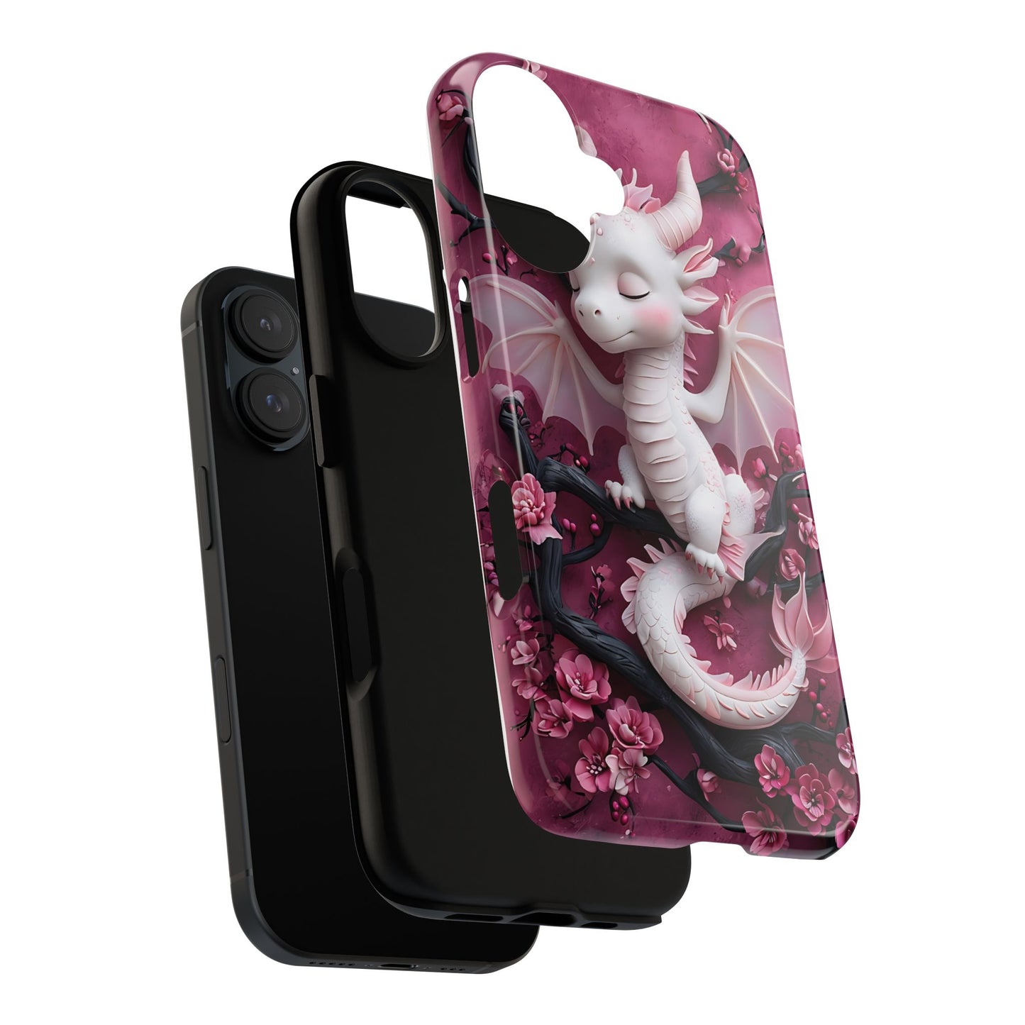 Whimsical 3D Relief Artwork Of A Cute Dragon phone case design