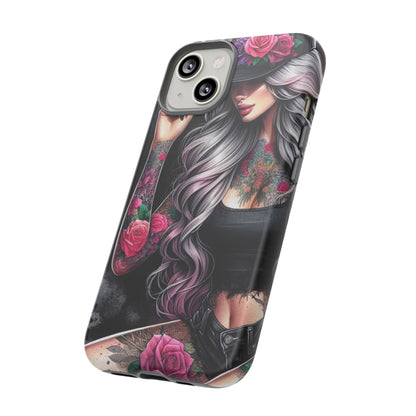 Ink & Roses – Edgy Floral Rebel Mobile Cover