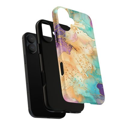 Golden Aura Abstract Watercolor Mobile Case