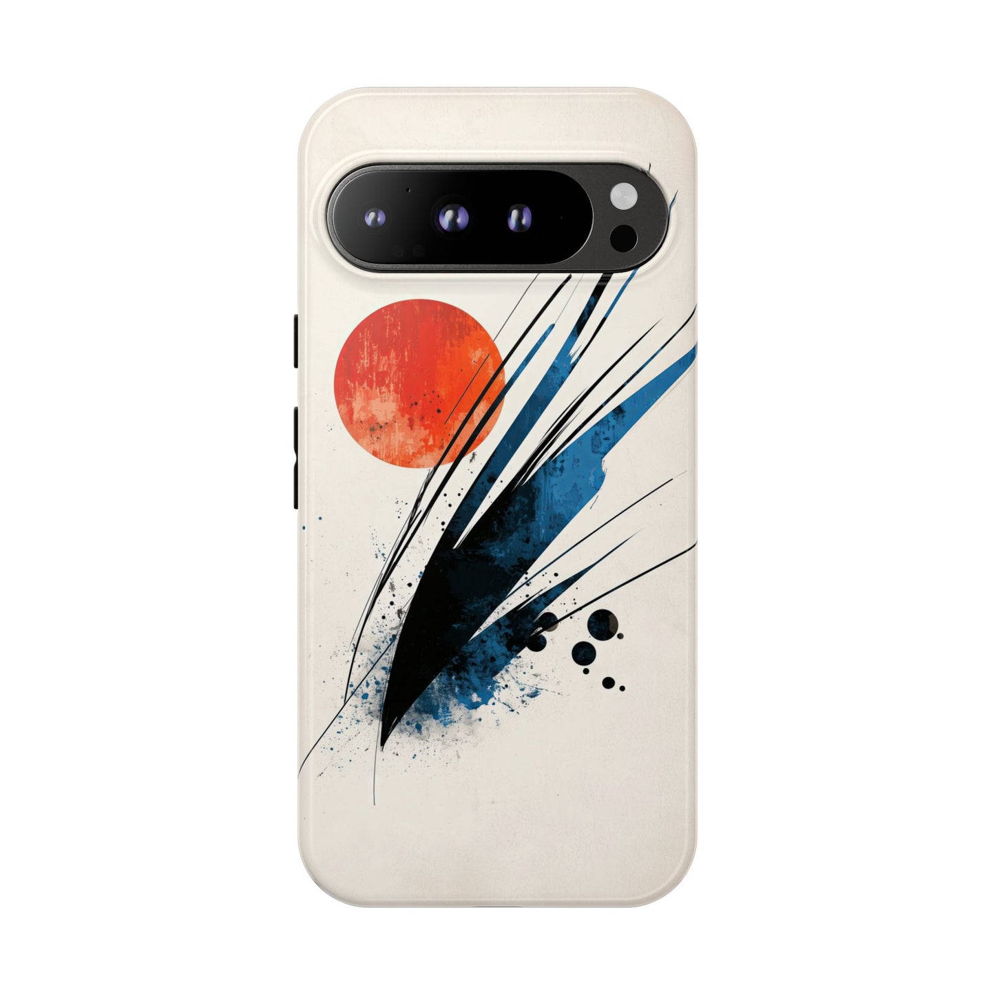 Zen Burst – Minimal Abstract Ink Stroke Phone Case for iPhone, Samsung & Pixel