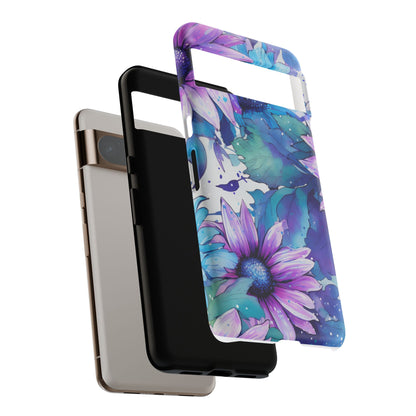 Dreamy Blue & Purple Floral Watercolor Mobile Case