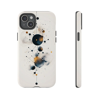 Cosmic Connect – Orbital Geometry Abstract Phone Case for iPhone, Google Pixel, Samsung