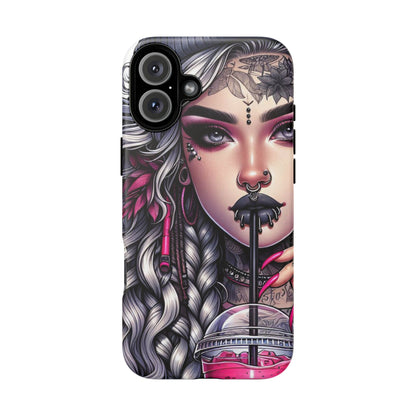 Icy Rebel – Silver Dreads & Edgy Street Chic Mobile Cover