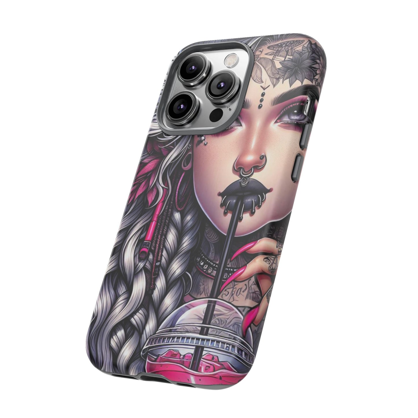 Icy Rebel – Silver Dreads & Edgy Street Chic Mobile Cover
