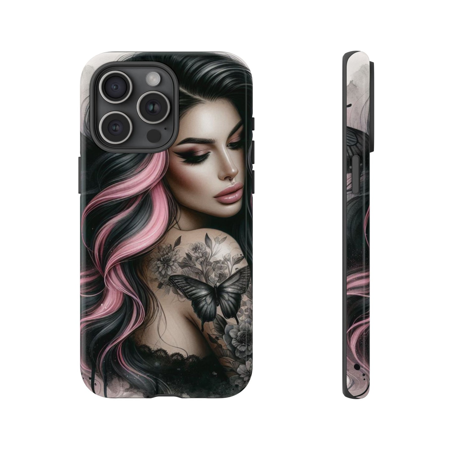 Butterfly Noir – Gothic Beauty & Inked Elegance Mobile Cover