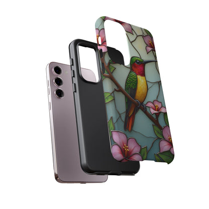 Elegant Hummingbird with Floral Mosaic | Artistic Nature Design
