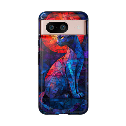 Mystic Paws – Stained Glass Cat Phone Case for iPhone, Samsung & Pixel