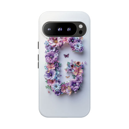 Floral Letter G Phone Case – Personalized Aesthetic Cover for iPhone, Samsung & Google Pixel