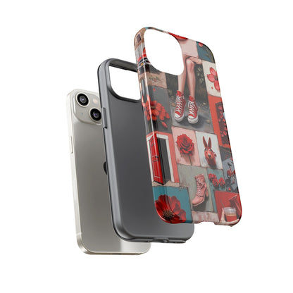 Red Sneakers & Roses Collage Phone Case