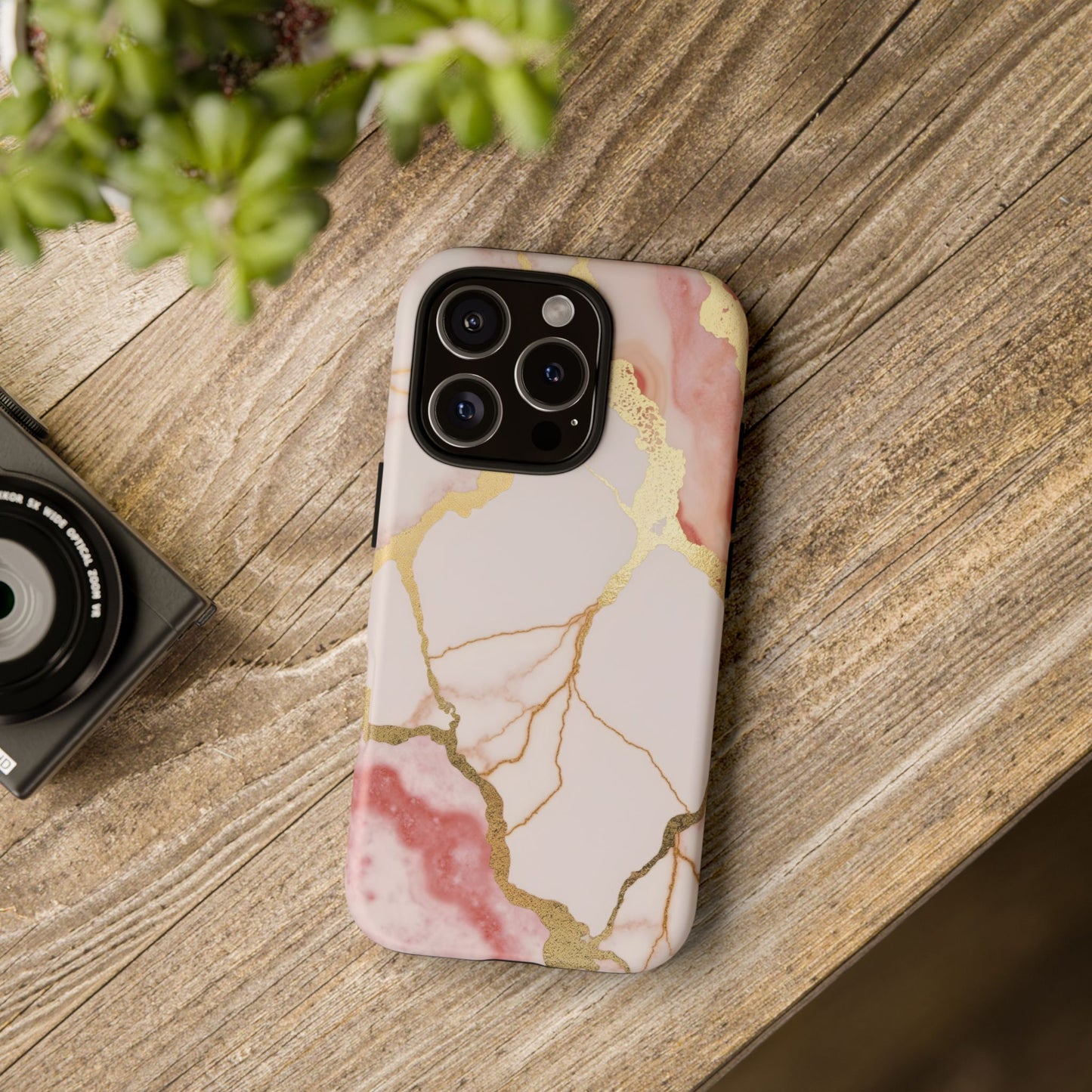 Beautiful Pink Minimal Marble Case Design