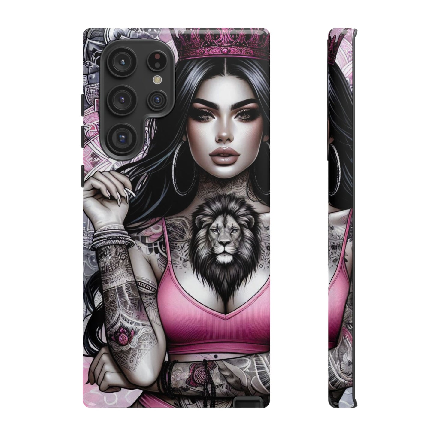 Queen of the Jungle – Regal Tattooed Goddess Mobile Cover
