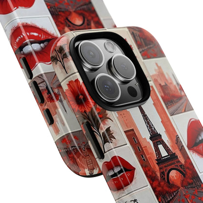 Red Lips & Eiffel Tower Phone Case