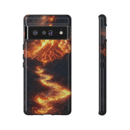 Erupting Volcano Lava Flow Phone Case for iPhone, Samsung & Pixel