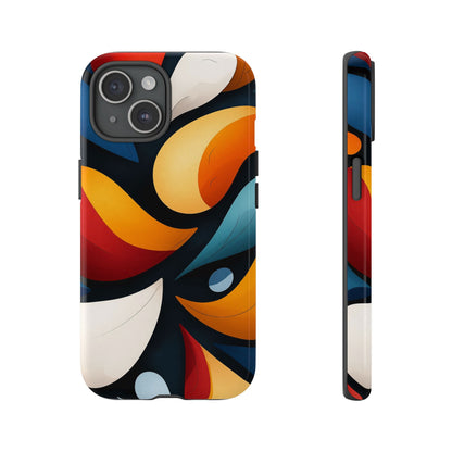 Petal Drift – Modern Abstract Leaf Pattern Phone Case for iPhone, Samsung & Pixel