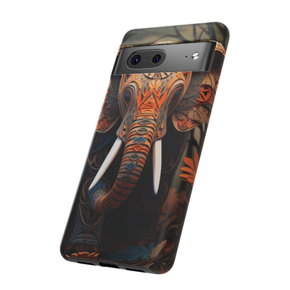 Elegant Artistic Elephant Mobile Cover – Intricate Paper-Cut Design