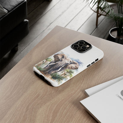 Majestic Watercolor Elephant Mobile Cover – Artistic Wildlife Design
