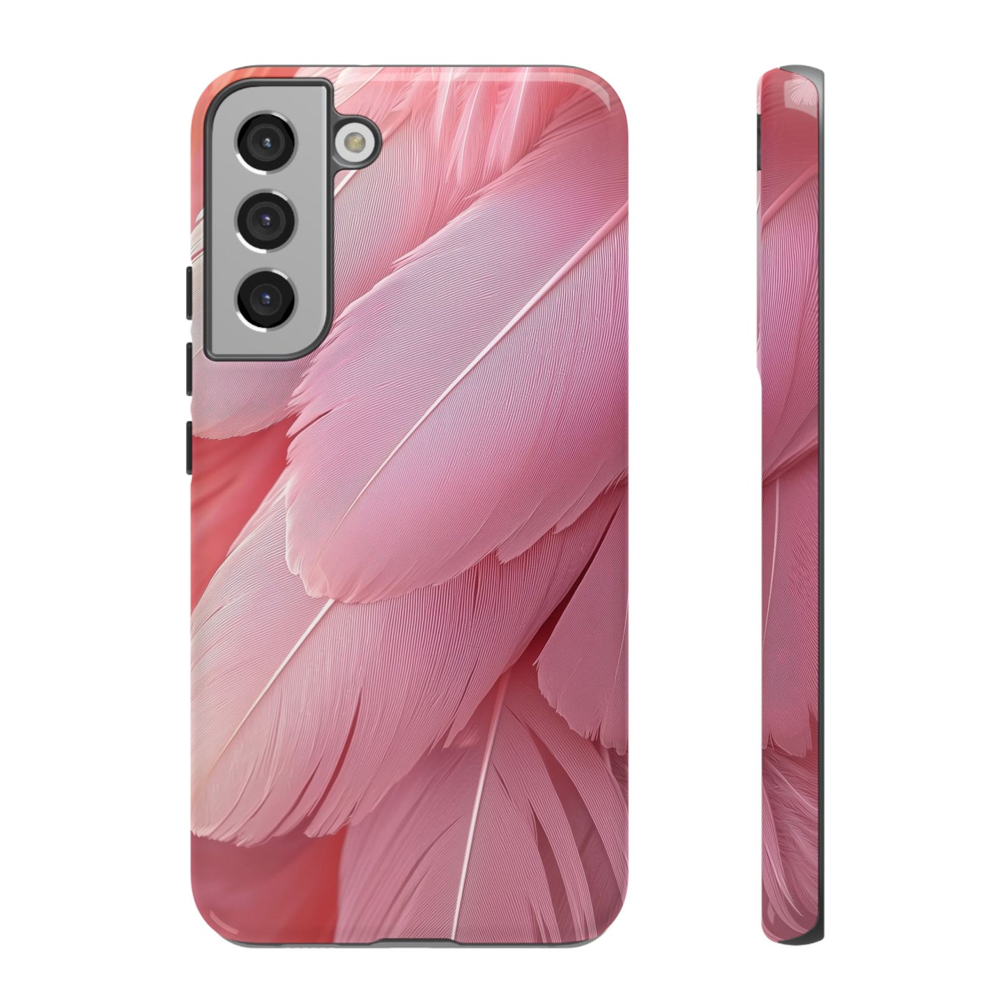 Blush Flamingo Feather Phone Case for iPhone, Samsung & Google Pixel