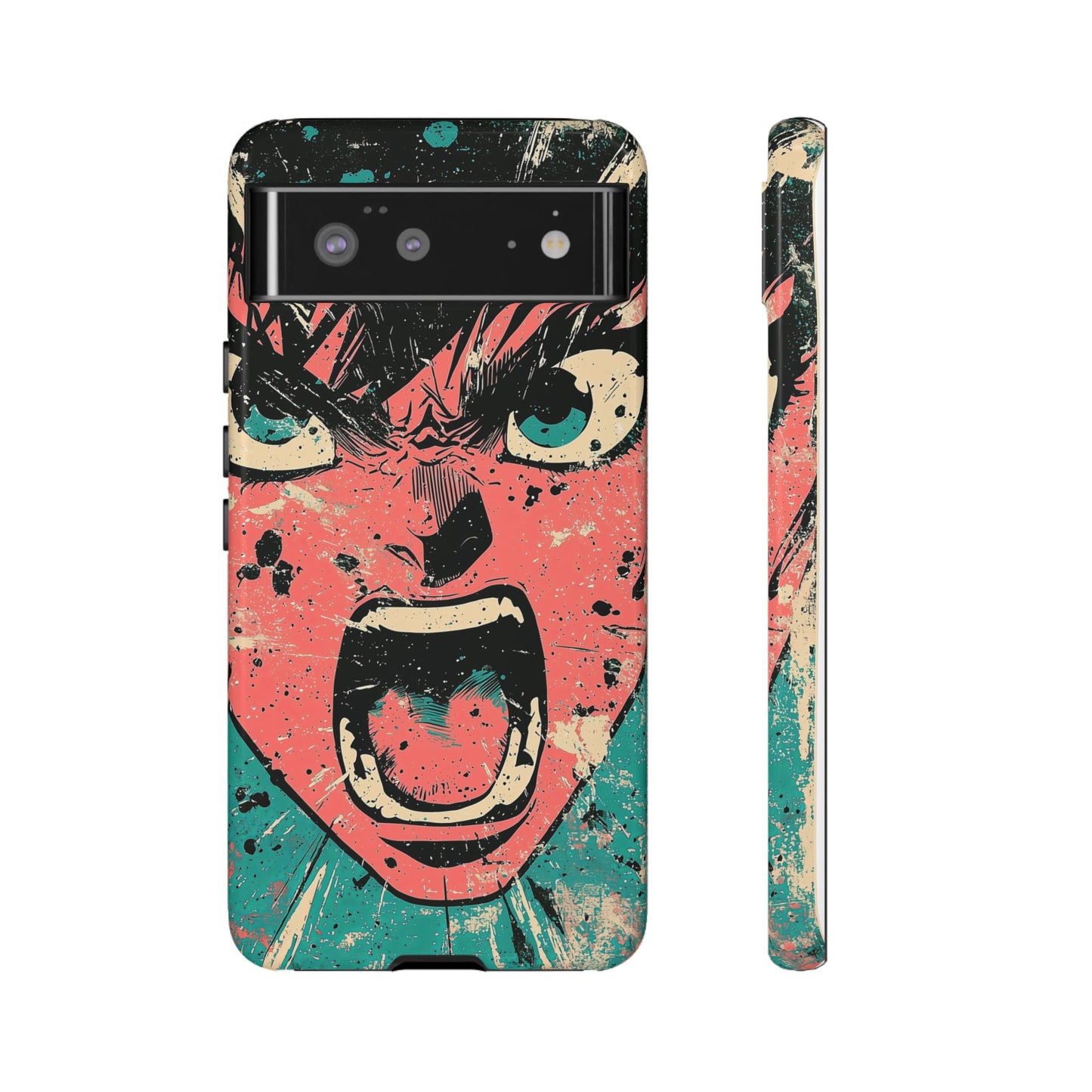 Rage Unleashed | Retro Scream Manga Phone Case for iPhone, Samsung & Pixel