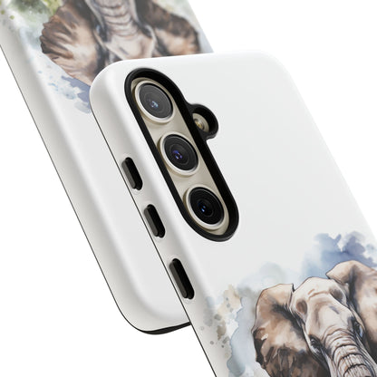 Majestic Watercolor Elephant Mobile Cover – Artistic Wildlife Design