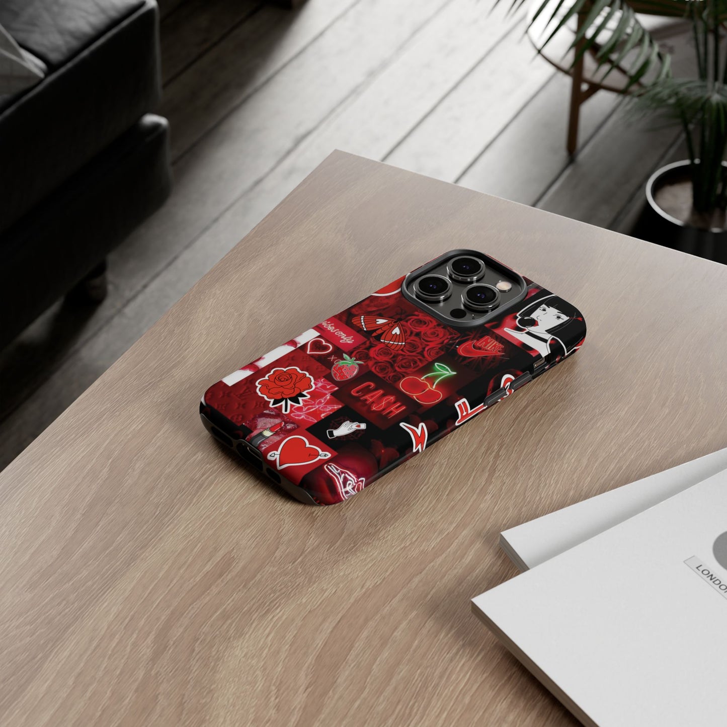 Red Pop Art Neon Vibes Phone Case