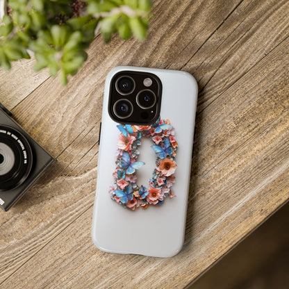 Floral Letter D Phone Case – Personalized Aesthetic Cover for iPhone, Samsung & Google Pixel