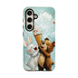 Bear & Bunny Ice Cream Delight - Cute Anime Phone Case for iPhone, Samsung, Google Pixel