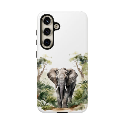Serene Jungle Elephant Mobile Cover – Watercolor Wildlife Design