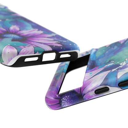 Dreamy Blue & Purple Floral Watercolor Mobile Case