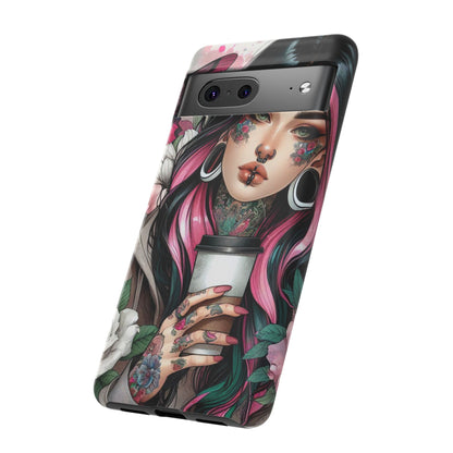 Tattooed Coffee Lover Art Mobile Case