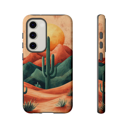Sunset Cactus Dreams Boho Phone Case for iPhone, Pixel & Samsung