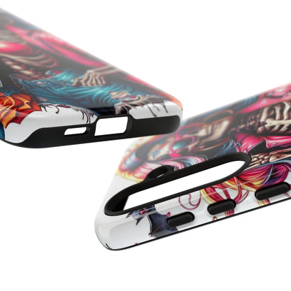 Neon Bones – Retro Skeleton & Vibrant Punk Aesthetic Mobile Cover