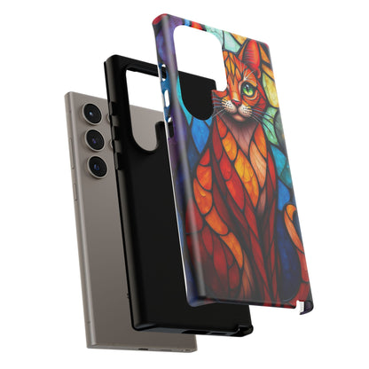 Geometric Cat: Colorful Abstract Portrait
