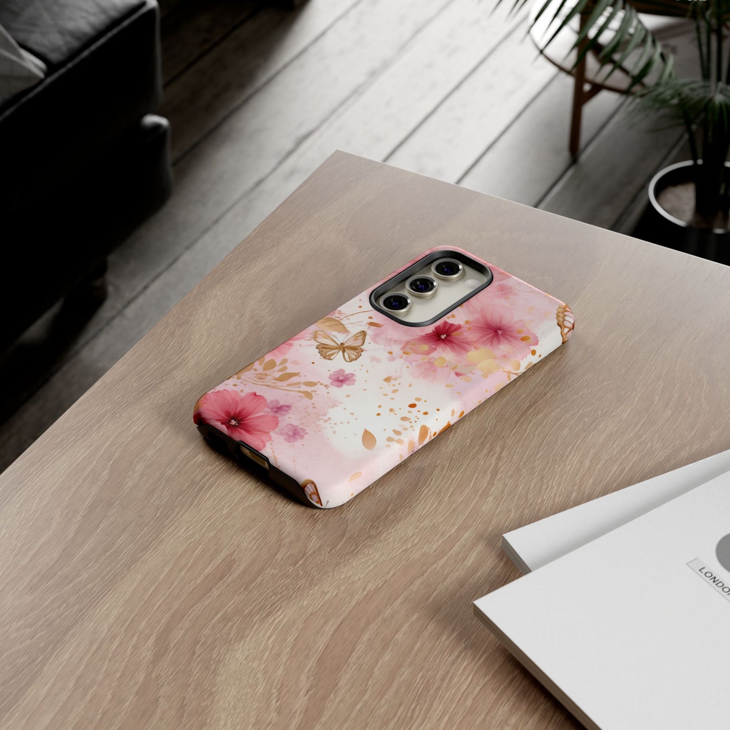 Blush Elegance Floral Mobile Case