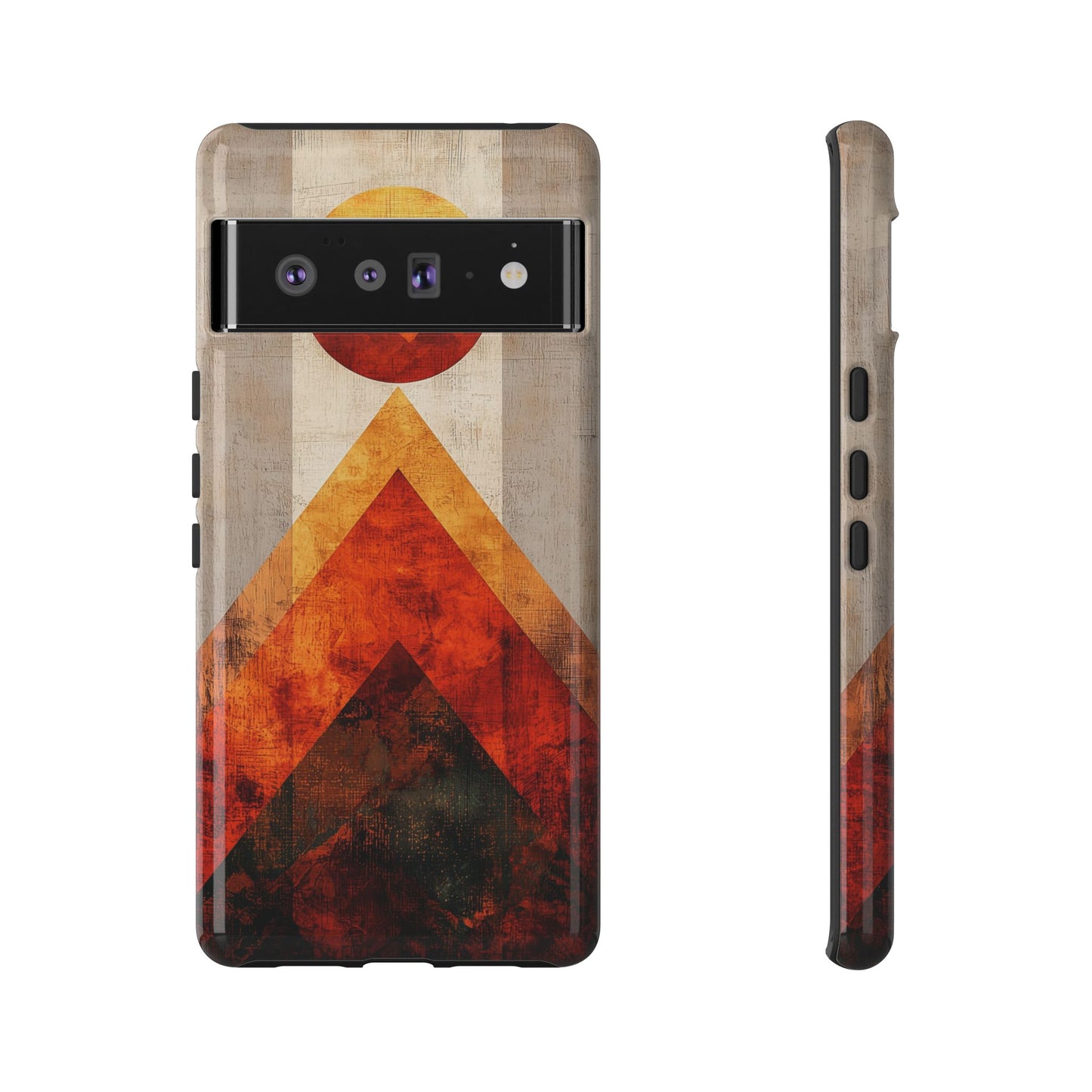 Boho Sun & Peaks Geometric Phone Case for iPhone, Pixel & Samsung