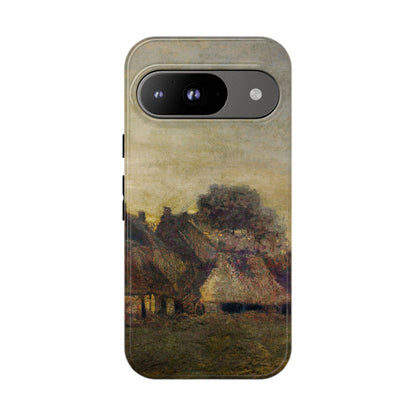 Van Gogh Village Painting Phone Case - iPhone, Samsung, Pixel - Artistic Starry Night Cover, Gift for Art Lovers