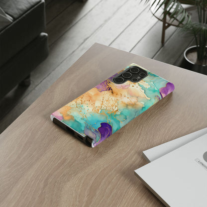 Golden Aura Abstract Watercolor Mobile Case