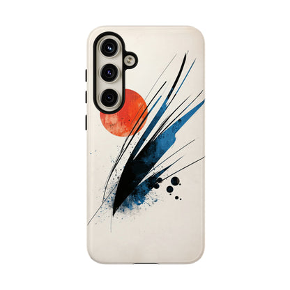 Zen Burst – Minimal Abstract Ink Stroke Phone Case for iPhone, Samsung & Pixel
